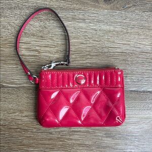 Coach Quilted Patent Leather Wristlet